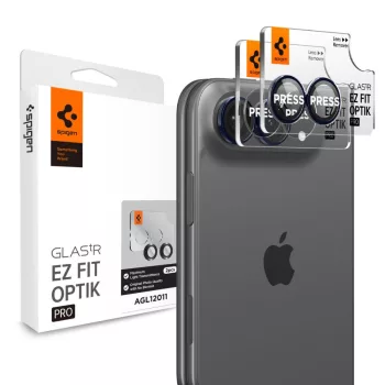   Spigen Glas.tR Camera EZ Fit Optik Pro 2 db iPhone 18 Duo (AGL12011) kameravédő, fekete