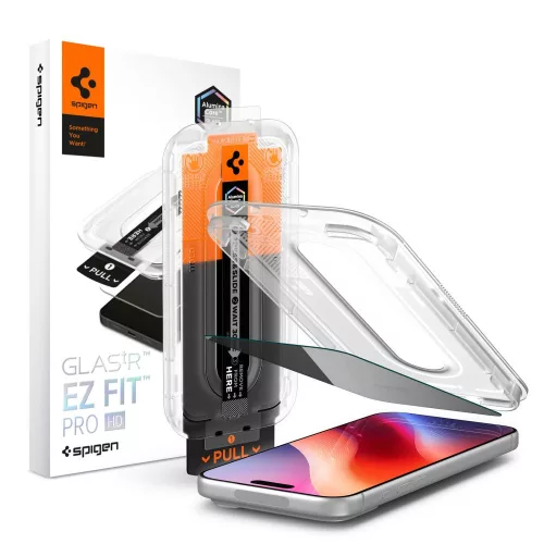 Spigen Glas.tR EZ Fit Pro HD Privacy 1 db iPhone 18 Pro Max (AGL12034) betekintésvédő üvegfólia