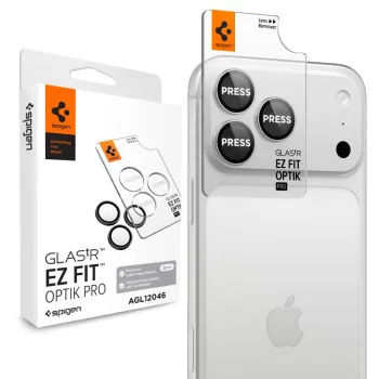   Spigen Optik Pro Glas.tR EZ Fit Camera Protector 2 db iPhone 18 Pro / 18 Pro Max (AGL12046) kameravédő, ezüst