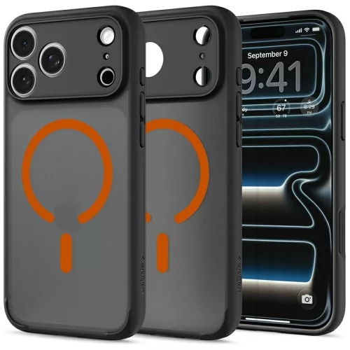 Spigen Ultra Hybrid Mag MagSafe iPhone 18 Pro Max / 17 Pro Max (ACS12125) tok, fekete-narancssárga