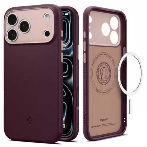 Spigen Nano Pop Mag MagSafe iPhone 18 Pro Max / 17 Pro Max (ACS12141) tok, bordó