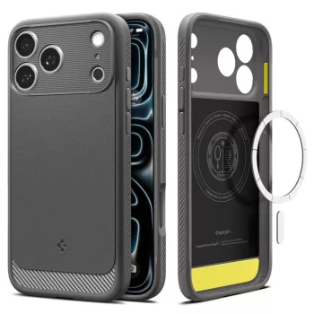   Spigen Rugged Armor MagSafe iPhone 18 Pro / 17 Pro (ACS12148) tok, szürke