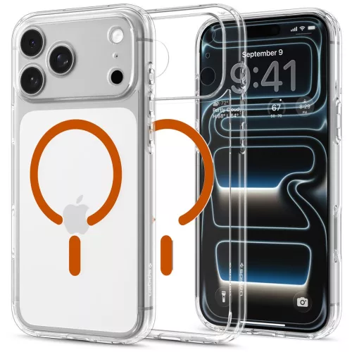 Spigen Ultra Hybrid Mag MagSafe iPhone 18 Pro / 17 Pro (ACS12159) tok, narancssárga