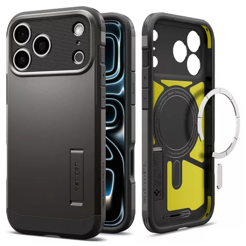 Spigen Tough Armor T MagSafe Gunmetal iPhone 18 Pro / 17 Pro (ACS12174) tok, sötétszürke