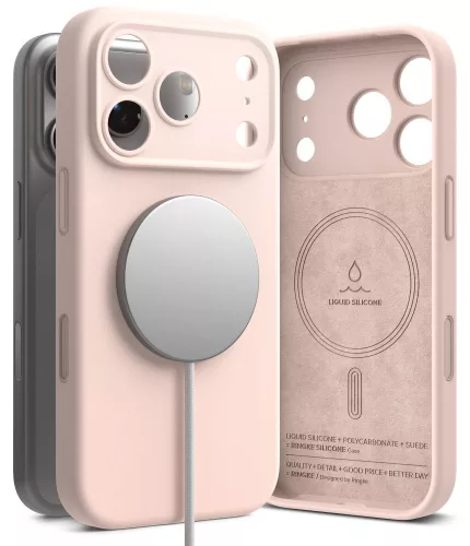 Ringke Silicone Magnetic MagSafe iPhone 18 Pro Max tok, bézs