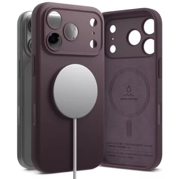   Ringke Silicone Magnetic MagSafe Dark Cherry iPhone 18 Pro Max tok, bordó