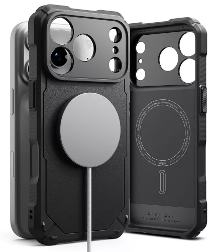 Ringke Rugged Gear Magnetic MagSafe iPhone 17 Pro Max / 18 Pro Max tok, fekete