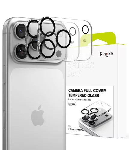 Ringke Camera Full Cover 2 db iPhone 18 Pro Max kameravédő, fekete