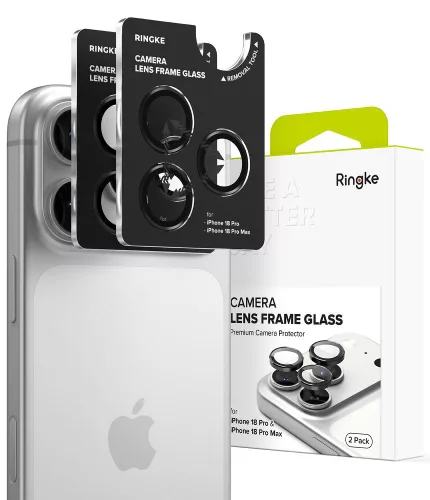 Ringke Camera Frame Protector 2 db / Pro Max iPhone 18 Pro kameravédő, fekete