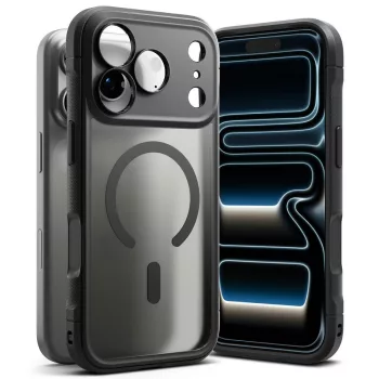   Ringke Fusion Bold Magnetic MagSafe Matte Smoke iPhone 17 Pro / 18 Pro tok, matt szürke