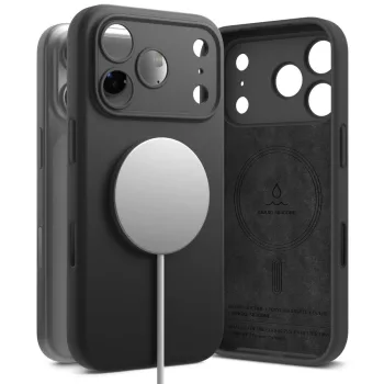 Ringke Silicone Magnetic MagSafe iPhone 18 Pro tok, fekete