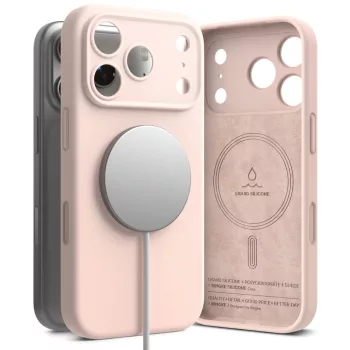 Ringke Silicone Magnetic MagSafe iPhone 18 Pro tok, bézs