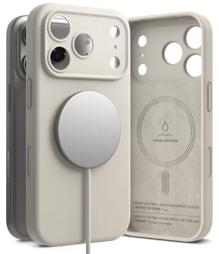 Ringke Silicone Magnetic MagSafe Stone iPhone 18 Pro tok, szürke