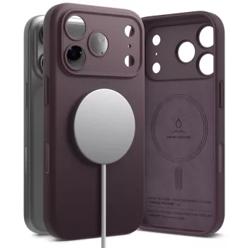   Ringke Silicone Magnetic MagSafe Dark Cherry iPhone 18 Pro tok, bordó