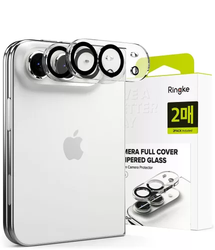 Ringke Camera Full Cover 2 db iPhone 18 Duo kameravédő, fekete