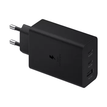   Samsung hálózati töltő 2x USB Type C / USB PPS, Power Delivery PD 65W, QC 3.0, AFC, FCP, fekete (EP-T6530NBEGEU)