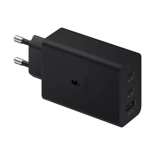 Samsung hálózati töltő 2x USB Type C / USB PPS, Power Delivery PD 65W, QC 3.0, AFC, FCP, fekete (EP-T6530NBEGEU)