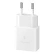 SAMSUNG original hálózati töltő Type C + kábel Type C to Type C PD 3A 15W EP-T1510XWEGEU, fehér