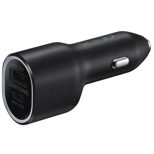 SAMSUNG original autós töltő USB A + Type C PD QC 40W EP-L4020NBEGEU, fekete