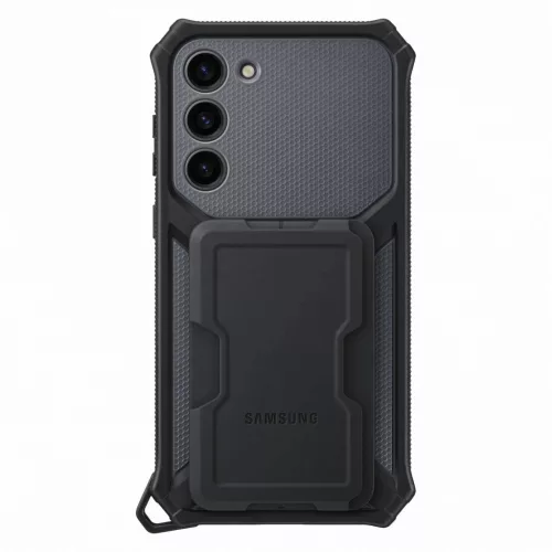 Samsung Robusztus Gadget tok Samsung Galaxy S23 Plus, EF-RS916CBEGWW, robusztus tok, gyűrűs tartó állvány, szürke