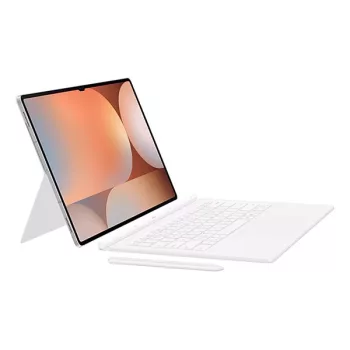   Samsung EF-DX925UWEGWW Tab S10 Ultra / S9 Ultra Book Cover billentyűzetes tablet tok, fehér