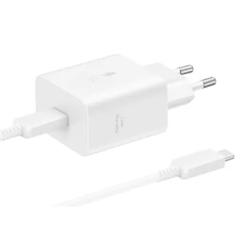   Samsung T4511 PD 45W hálózati töltő with USB-C/USB-C 5A battery, fehér
