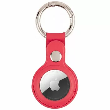 Mercury Case Leather AirTag, tok, piros