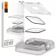 SPIGEN PROFLEX "EZ FIT" 2-PACK APPLE WATCH 7/8/9 (45 MM), átlátszó hibrid üvegfólia