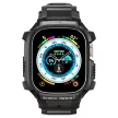 Spigen Rugged Armor Apple Watch Ultra 1/2 (49mm) ütésálló tok és óraszíj, fekete