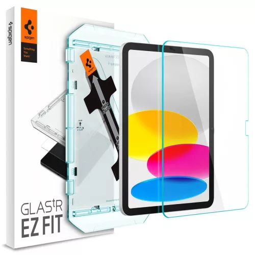 Spigen Glas.TR EZ Fit Apple iPad 10.9" 2022 edzett üvegfólia, felrakó kerettel