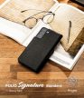 Ringke Folio Signature Flip bőr tok Samsung Galaxy S22 Plus, fekete