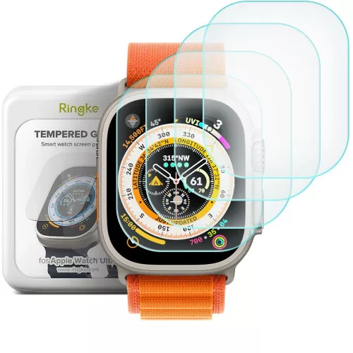 RINGKE kijelzővédő üvegfólia ID FC GLASS 4-PACK APPLE WATCH ULTRA 1/2 (49 MM), átlátszó