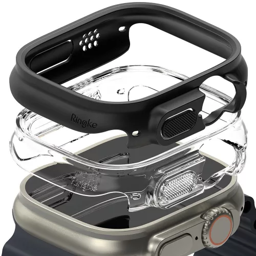 RINGKE SLIM 2db tok APPLE WATCH ULTRA 1/2 (49 MM), átlátszó-fekete