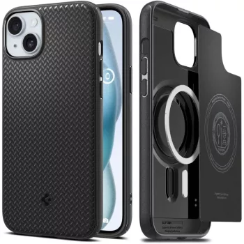   Spigen Mag Armor iPhone 15 6.1" MagSafe tok, matt fekete ACS06815