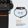 Spigen Lite Fit Pro Apple Watch Ultra 1/2 (49mm) matt tok és szövet szíj, fekete