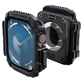 Spigen Rugged Armor Apple Watch 10 42mm tok, fekete ACS08585