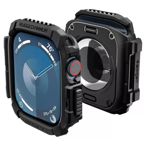 Spigen Rugged Armor Apple Watch 10 42mm tok, fekete ACS08585
