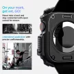 Spigen Rugged Armor tok Apple Watch 10 46mm tok, fekete