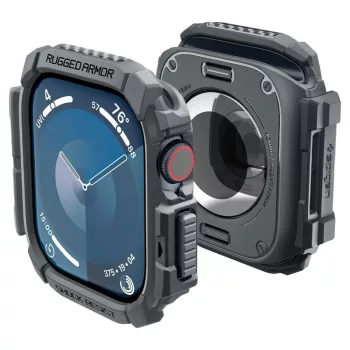 Spigen Rugged Armor tok Apple Watch 10 46mm tok, szürke