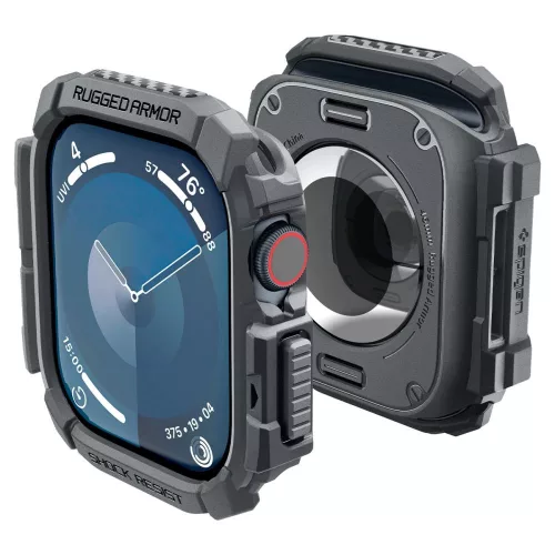 Spigen Rugged Armor tok Apple Watch 10 46mm tok, szürke