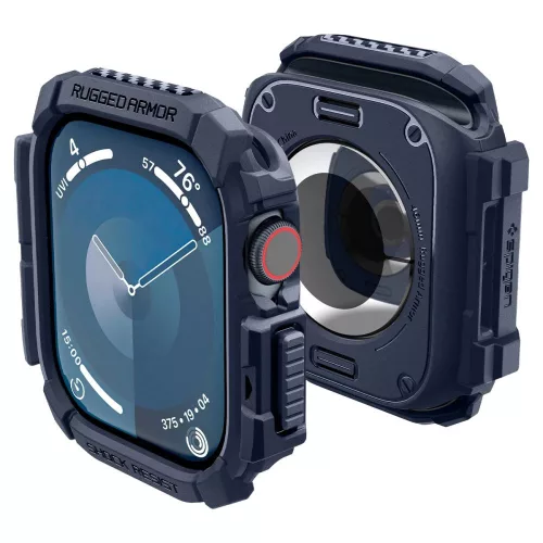 Spigen Rugged Armor tok Apple Watch 10 46mm tok, sötétkék