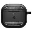 Spigen Rugged Armor AirPods 4 matte tok, fekete ACS08642