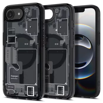   SPIGEN case ULTRA HYBRID MAG MagSafe Apple iPhone 16e zero one tok, fekete