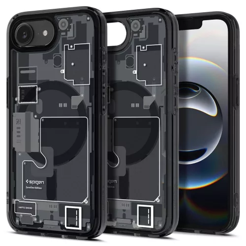 SPIGEN case ULTRA HYBRID MAG MagSafe Apple iPhone 16e zero one tok, fekete