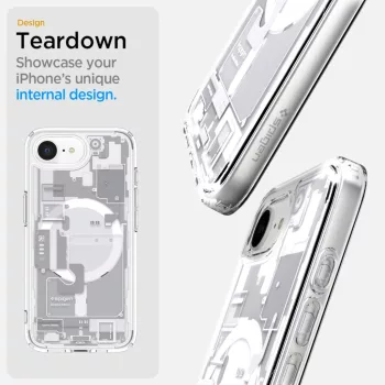   SPIGEN case ULTRA HYBRID MAG MagSafe Apple iPhone 16e zero one tok, fehér
