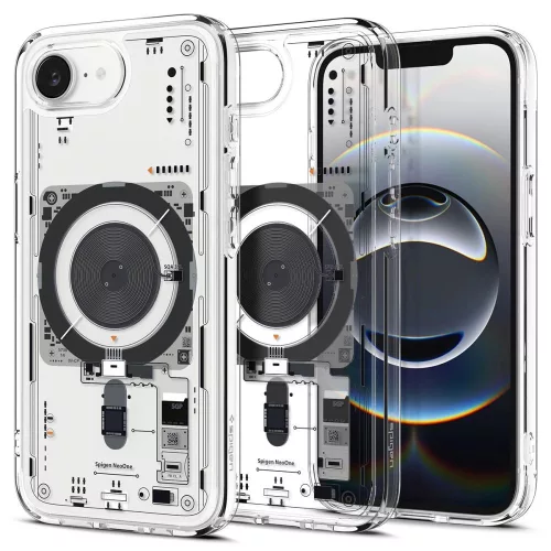 SPIGEN case ULTRA HYBRID MAG MagSafe Apple iPhone 16e neo one tok, átlátszó