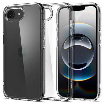   SPIGEN ULTRA HYBRID iPhone 16E CRYSTAL CLEAR TOK, ÁTLÁTSZÓ