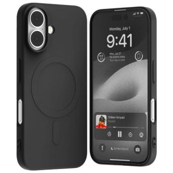  Mercury MagSafe Semi-Silicone iPhone 16 6,1" tok, fekete