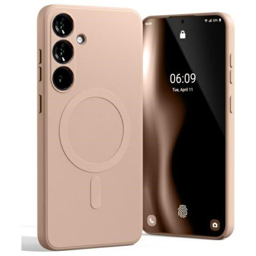 Mercury MagSafe Semi-Silicone Samsung Galaxy S24 FE tok, rózsaszín