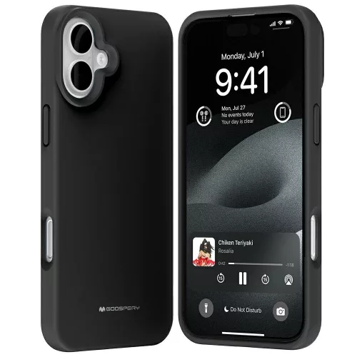 Puro MagSafe Silicone iPhone 16 Plus 6.7" tok, fekete